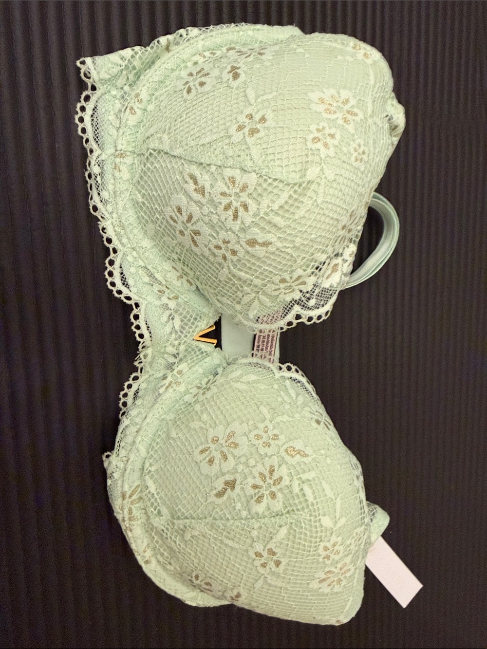 Victorias Secret Uplift Demi Mint Lace Bra